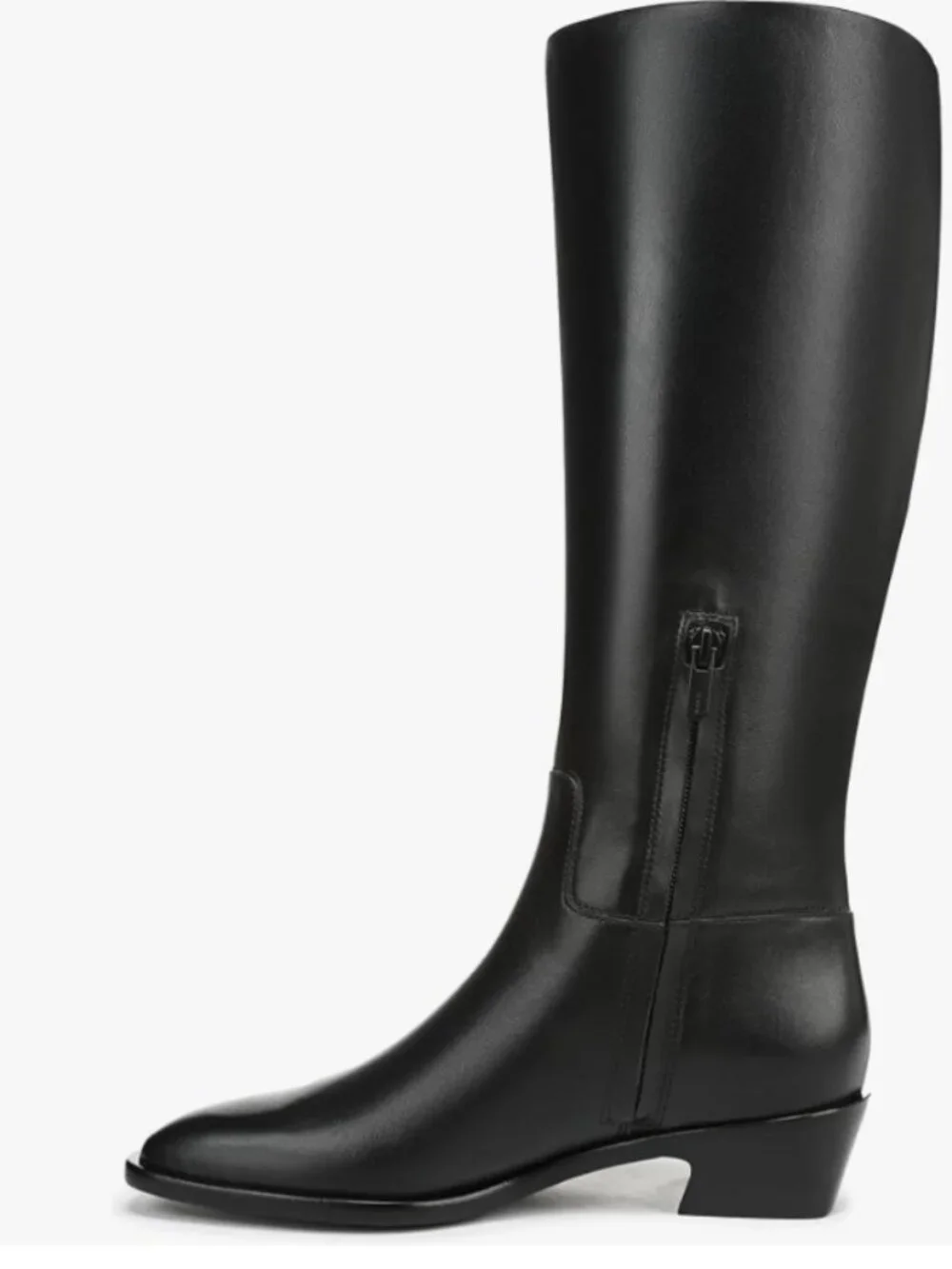 New Vince Andes Knee High Boots Womens 8.5 M Black Leather